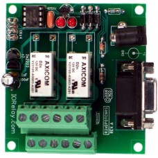 RS-232 2-Channel DPDT Relay Controller with Serial Interface